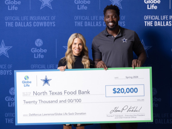 Globe Life, the Dallas Cowboys, and the North Texas Food Bank Team up to Feed Families